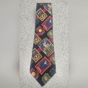vintage Tommy Hilfiger men's 100% silk golf-themed necktie